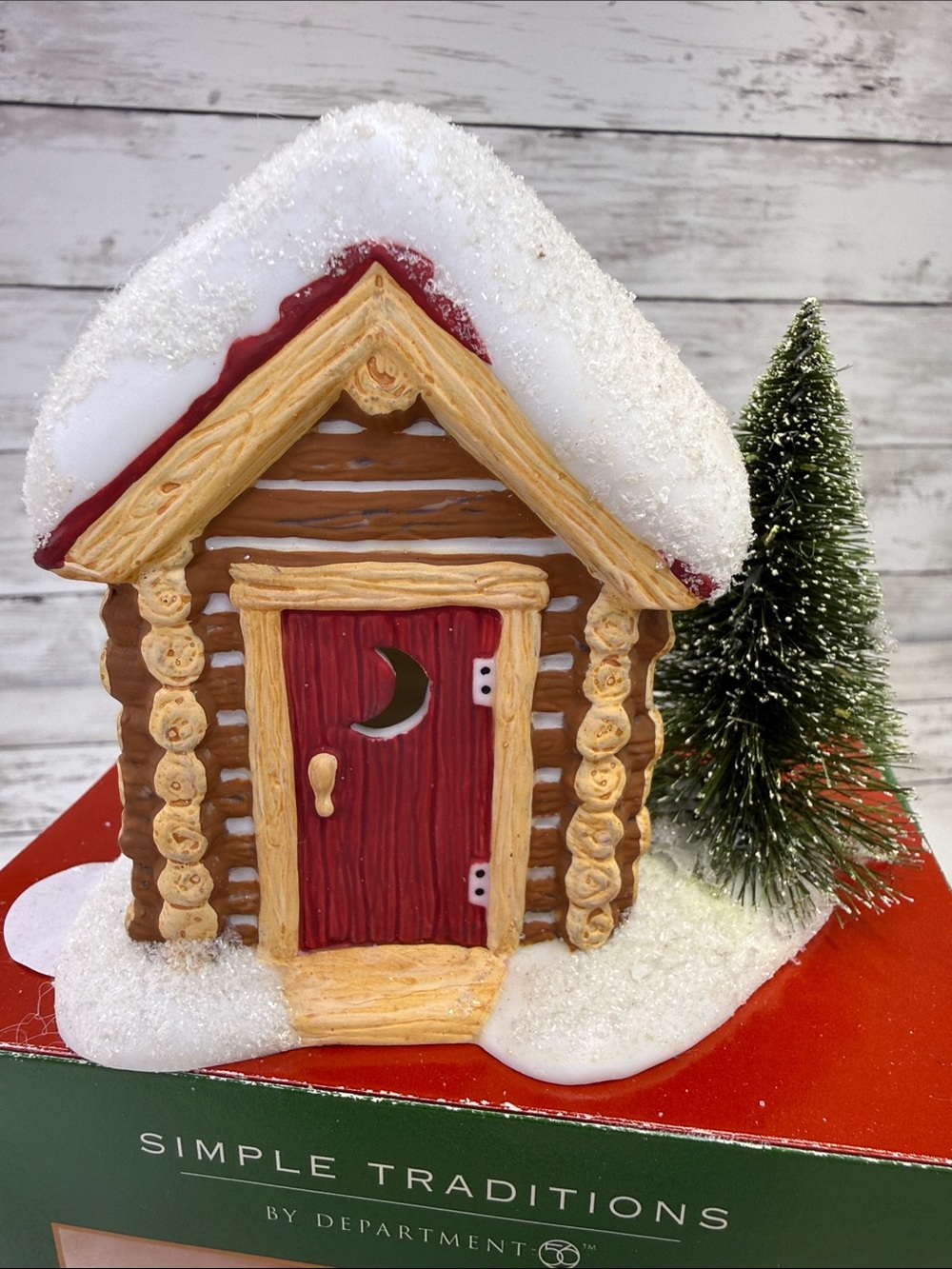 Department 56 Pine Isles outback outhouse Christmas Village accessory